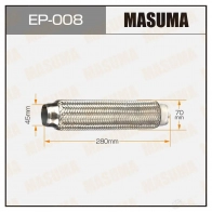 Гофра глушителя Interlock 45x280 MASUMA 1422887908 EP008 KY CFX