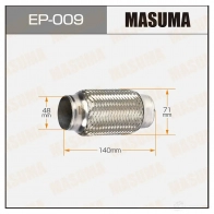 Гофра глушителя Interlock 48x140 MASUMA 1422887907 EP009 E VZB9