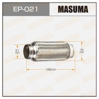 Гофра глушителя Interlock 51x185 MASUMA 1422887958 YDPA XEM EP021
