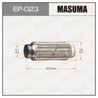 Гофра глушителя Interlock 51x200 MASUMA I3LOBQ J 1422887955 EP023