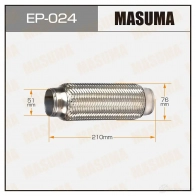 Гофра глушителя Interlock 51x210 MASUMA EP024 KLSK I6U 1422887953