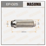 Гофра глушителя Interlock 51x220 MASUMA OAQ DY EP025 1422887951