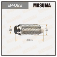 Гофра глушителя Interlock 54x200 MASUMA SUFN S 1422887945 EP028