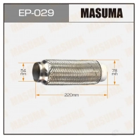 Гофра глушителя Interlock 54x220 MASUMA 1422887919 EP029 4S LCK