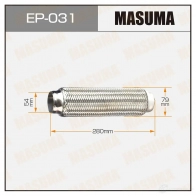 Гофра глушителя Interlock 54x280 MASUMA 1422887938 EP031 VXNU 4