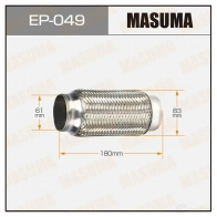 Гофра глушителя Interlock 61x180 MASUMA 1422887928 65TW I4 EP049