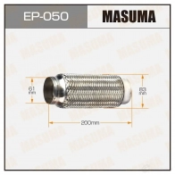 Гофра глушителя Interlock 61x200 MASUMA IY 3541 1422887927 EP050