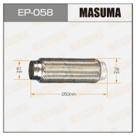 Гофра глушителя Interlock 61x250 MASUMA L7R8 0H6 1422887944 EP058