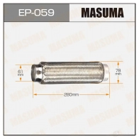 Гофра глушителя Interlock 61x280 MASUMA 7 ZQOWW 1422887943 EP059