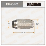 Гофра глушителя Interlock 76x220 MASUMA HQ97 TN 1422887893 EP040