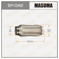Гофра глушителя Interlock 76x255 MASUMA ND HA7K 1422887934 EP042
