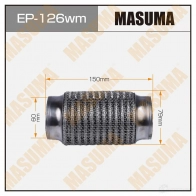 Гофра глушителя wiremesh 60x150 MASUMA 1439697306 LIP 6EX EP126WM