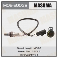 Датчик кислородный MASUMA LN SP6O 1439698536 MOE-E0032