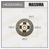 Диск сцепления MASUMA 1422881916 HCD035U PIE6Y JJ