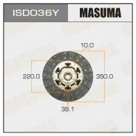 Диск сцепления MASUMA 1422882047 SX YVRJX ISD036Y