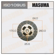 Диск сцепления MASUMA PI4O EGF 1422881775 ISD109US