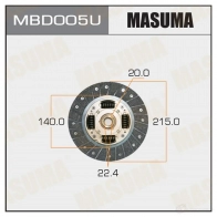 Диск сцепления MASUMA 7BBA 1S 1422881944 MBD005U