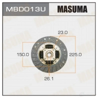 Диск сцепления MASUMA 1422881771 NC WLP MBD013U