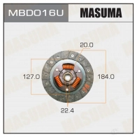 Диск сцепления MASUMA MBD016U Mitsubishi Colt 5 (CJ, CP) Хэтчбек 1.3 1300 (CJ1A) 82 л.с. 2000 – 2003 428P 9O