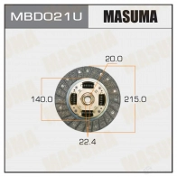 Диск сцепления MASUMA 1422881941 W1 DBAB MBD021U