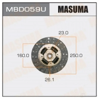 Диск сцепления MASUMA 9J4 4V 1422881770 MBD059U