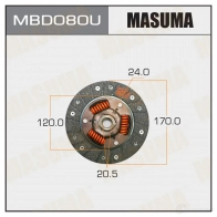 Диск сцепления MASUMA 1422881937 MBD080U RS SDO