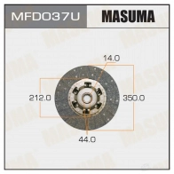 Диск сцепления MASUMA MFD037U XX 1ISYK 1422881764