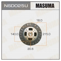 Диск сцепления MASUMA NSD025U 1422881902 OYRA L4