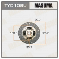 Диск сцепления MASUMA Toyota Picnic (XM10) 1 Минивэн 2.2 D (CMx10) 90 л.с. 1997 – 2001 82 TZ9V TYD108U