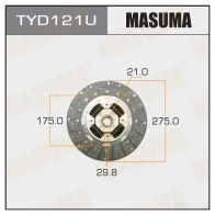 Диск сцепления MASUMA 1422881816 6 ESOPA TYD121U