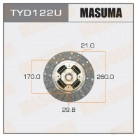 Диск сцепления MASUMA 1422881815 Z8V ZI TYD122U