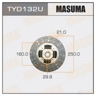 Диск сцепления MASUMA 1422881811 T X60E TYD132U