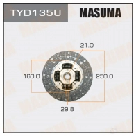 Диск сцепления MASUMA TYD135U ULL 6O 1422881809