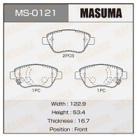 Колодки тормозные дисковые MASUMA 4560116723027 MS-0121 1422881661 5FZA 5