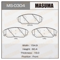 Колодки тормозные дисковые MASUMA 4560116723164 MS-0304 5SUQ UQE 1420938961