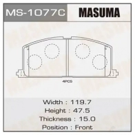 Колодки тормозные дисковые MASUMA 1420577025 4560116720057 HYUQL OA MS-1077