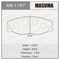 Колодки тормозные дисковые MASUMA 4560116001157 E6 W8O MS-1157 1420576972