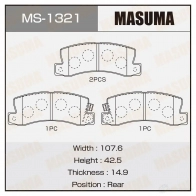 Колодки тормозные дисковые MASUMA 4560116001321 1420577034 MS-1321 1 SJI2HE