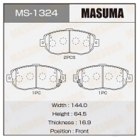 Колодки тормозные дисковые MASUMA 4560116721191 6N 356 1420577037 MS-1324