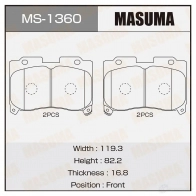 Колодки тормозные дисковые MASUMA 1420576979 JC7336 5 4560116001360 MS-1360