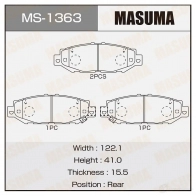 Колодки тормозные дисковые MASUMA 4560116721085 5B 67J 1420577040 MS-1363