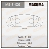 Колодки тормозные дисковые MASUMA 4560116001409 1420576982 MS-1409 FXWW KQ0