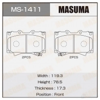 Колодки тормозные дисковые MASUMA M01 JPT MS-1411 1420576942 4560116001411