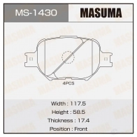 Колодки тормозные дисковые MASUMA 4560116721788 MS-1430 TF4 JQ 1420577042