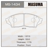 Колодки тормозные дисковые MASUMA 4560116721818 MS-1434 1420576943 89XO M