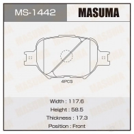 Колодки тормозные дисковые MASUMA 1420577387 XSMX B MS-1442 4560116721924