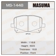 Колодки тормозные дисковые MASUMA MS-1448 MN L85JO 4560116001448 1420577078