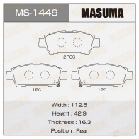 Колодки тормозные дисковые MASUMA 4560116001449 1420577045 MS-1449 L ZKMHD