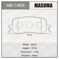 Колодки тормозные дисковые MASUMA MS-1458 4560116722013 85 I2D 1420577080