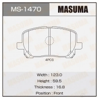 Колодки тормозные дисковые MASUMA 1420577082 MS-1470 4560116722068 QB40U L2
